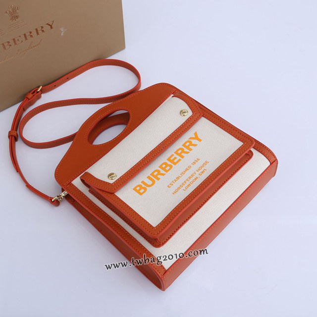Burberry專門店新款小號撲克包 巴寶莉帆布托特包手提肩背女包 yxb1095
